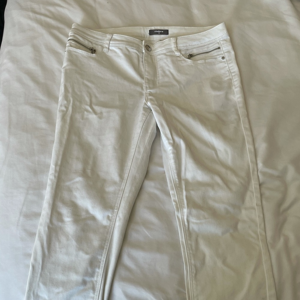 Studio•w white skinny jeans